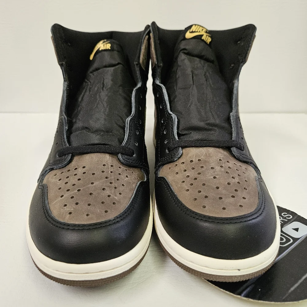 Air Jordan 1 Retro High OG Black Gold Palomino DZ5485 020 Men's Size 10.5